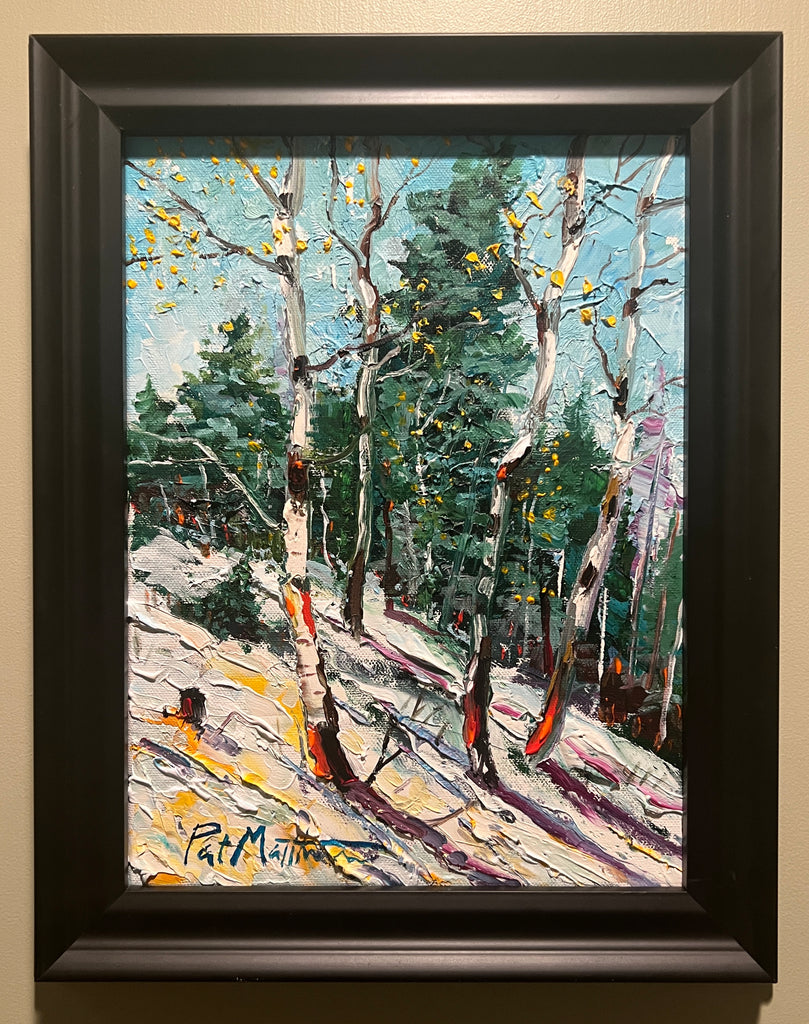 6th day HOLIDAY DEAL:  "Fall Turns to Winter"  12 x 9 oil on canvas.