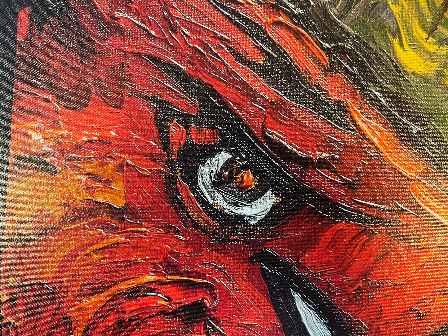 Put out some serious Razorback Pride this year! "Seeing Red" 3 panel Triptych: 48" tall x 90" wide: Each panel is 48" tall x 30" wide.