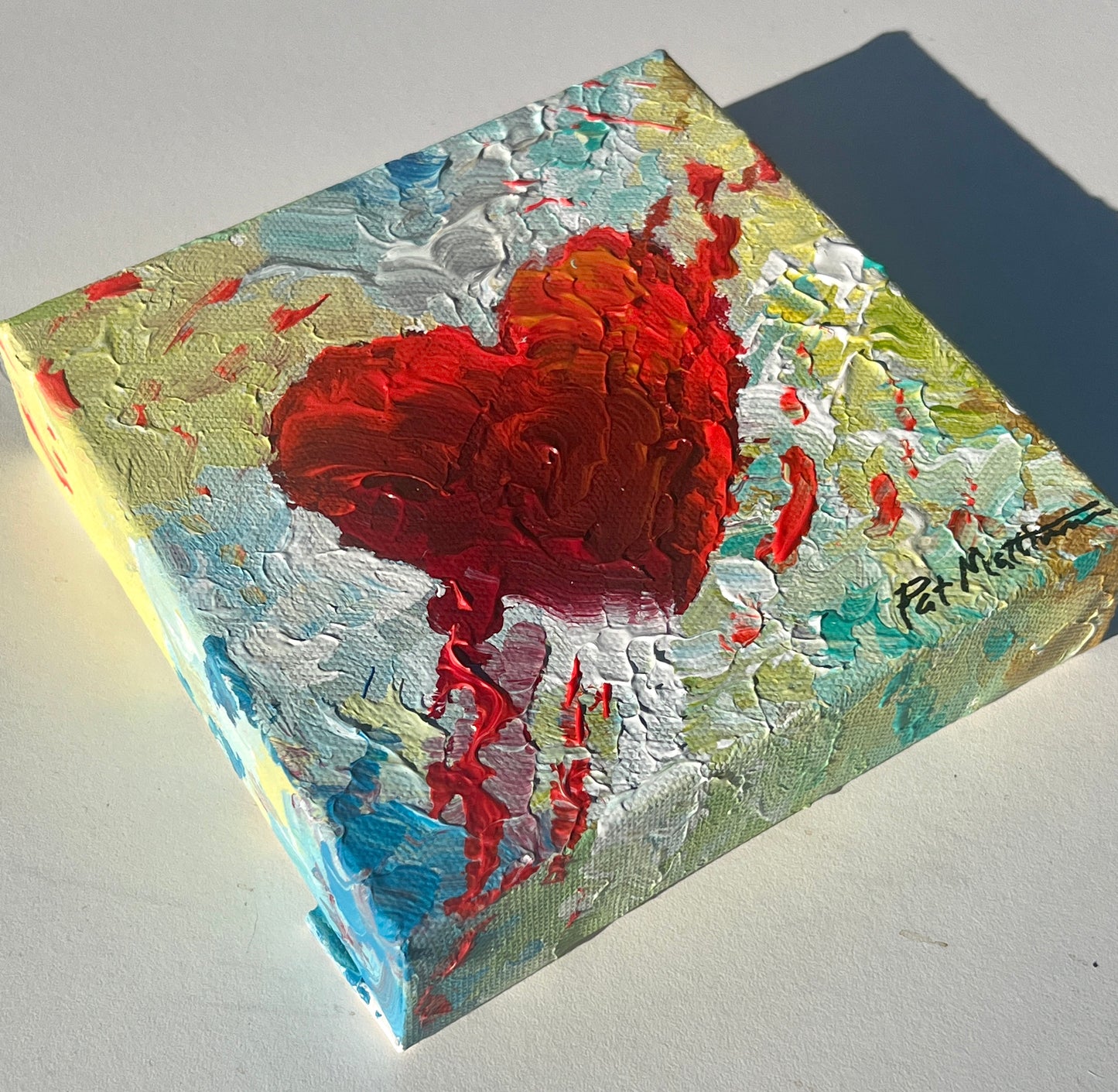 "Be Mine" 6" x 6" Acrylic on canvas (Free Shipping)