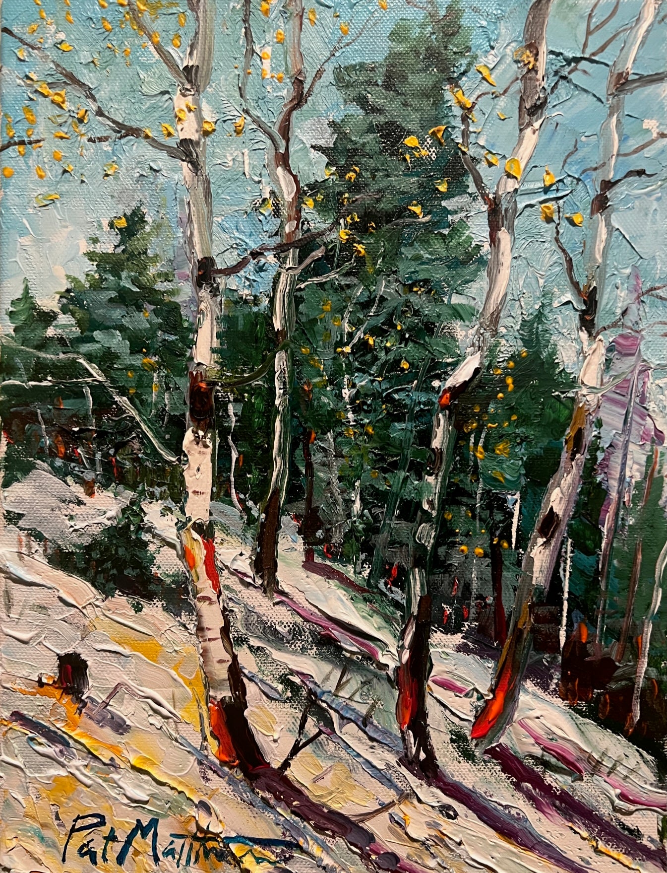 6th day HOLIDAY DEAL: "Fall Turns to Winter" 12 x 9 oil on canvas.