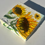 "Hello Sunshine" 6" x 6" Acrylic on Canvas (Free Shipping)