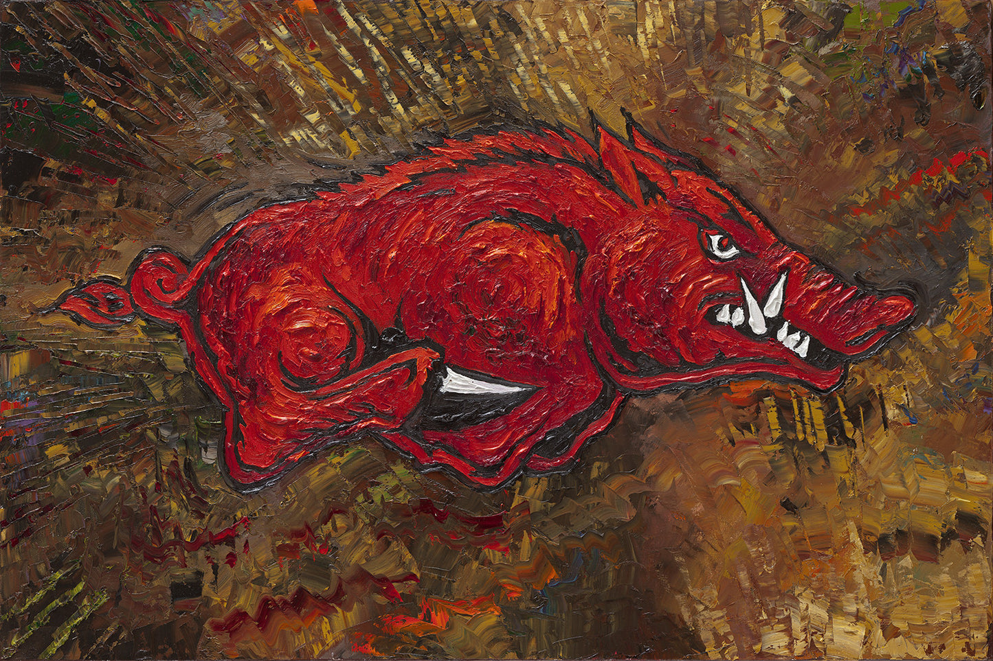 Arkansas Razorback Archival Print on Paper. Image # PM001