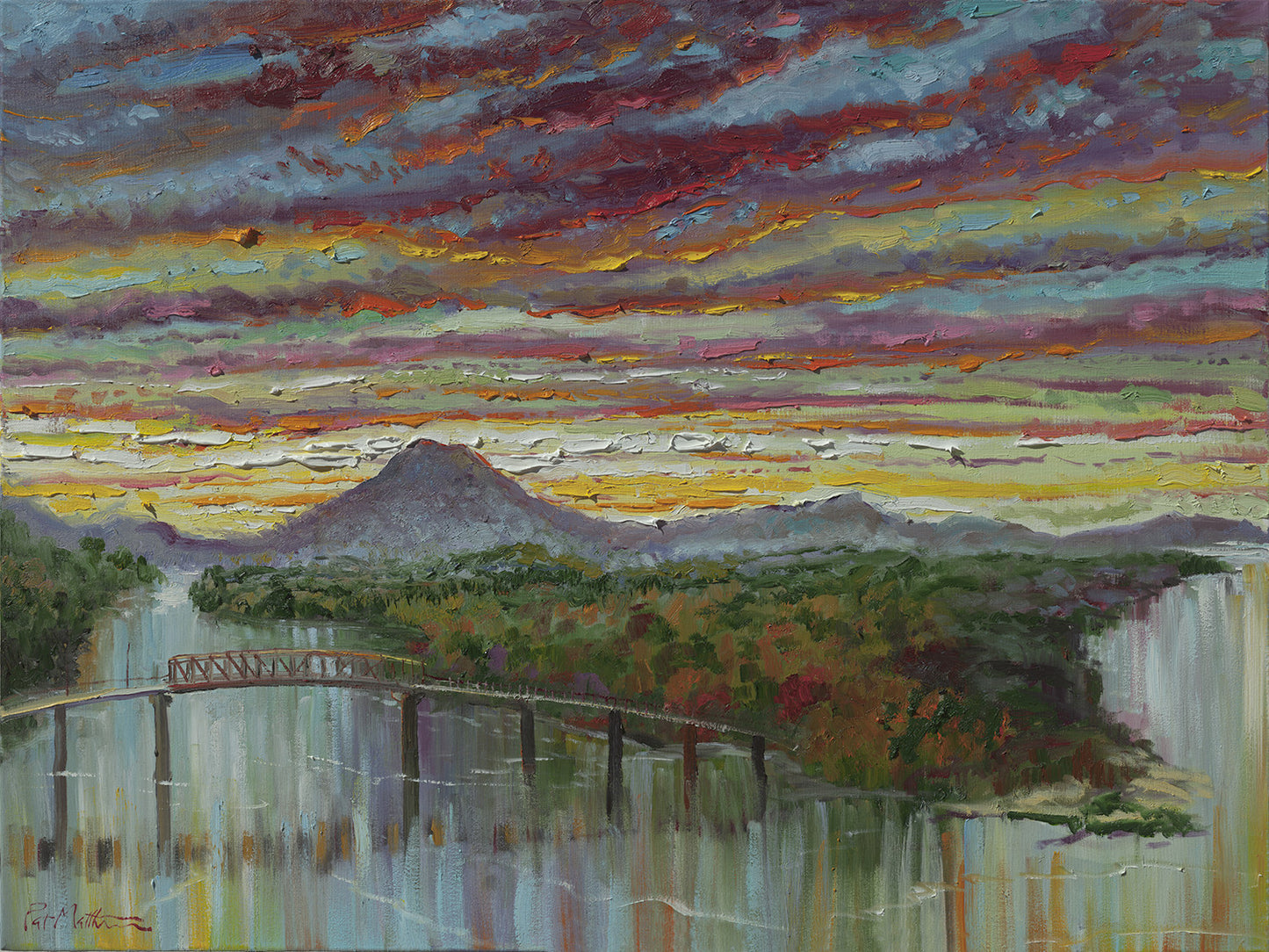 Two Rivers Sunset (035-17) - 30" x 40"