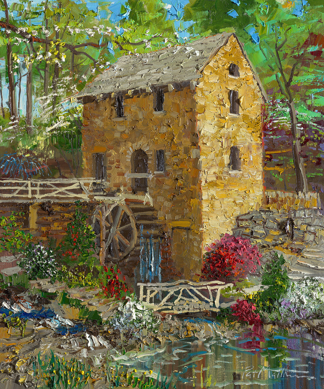 "Spring Colors at The Old Mill" 30 x 24 #061