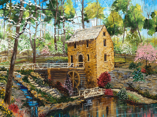 The Old Mill in Spring (086) - 24" x 18"