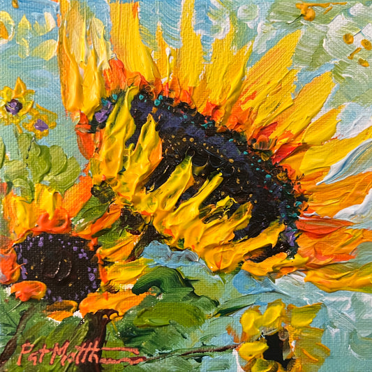 "Life is Good"  6" x 6" acrylic on canvas