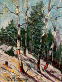6th day HOLIDAY DEAL:  "Fall Turns to Winter"  12 x 9 oil on canvas.