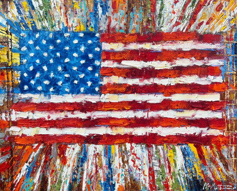 Final Payment of $2000 for 24" x 30" American Flag Commission