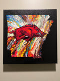 Day 9 "HOLIDAY DEAL" is a  limited edition Razorback Giclee print on canvas 14" X 14"