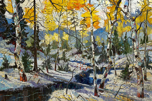 Archival Print on Paper of Aspen Trees in Winter 004