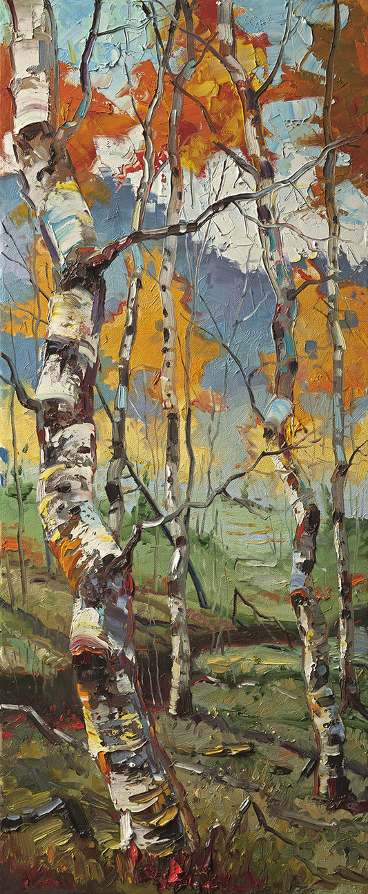 Aspen Trees (005) - 40" x 16"