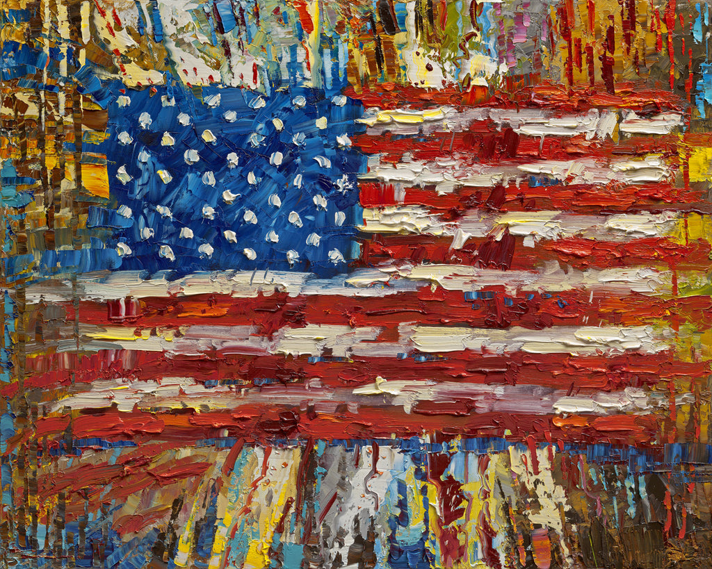 Archival Print on Canvas of The American Flag "The One Thing"  007