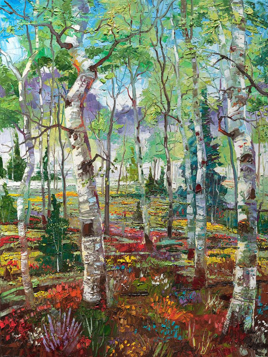 The Evolving West Quadryptic (Spring, Summer, Fall and Winter) - 40" x 120"