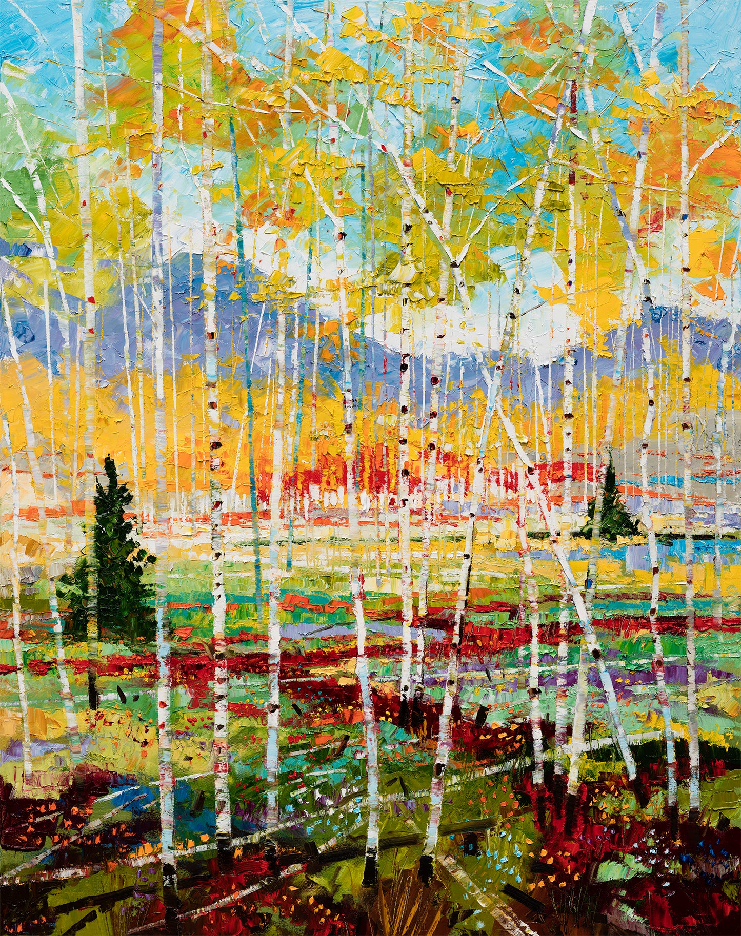 Through The Grove - 48" x 36"