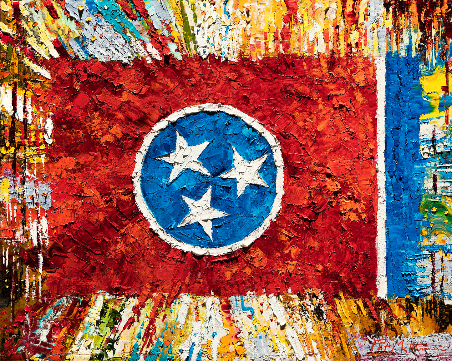 "Tennessee Colors" archival giclee print on canvas 24" x 30" includes #084 FREE SHIPPING